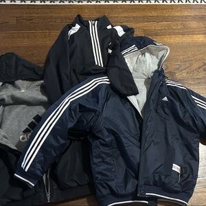 3 Vintage 90s Adidas Full Zip Coat Jacket MENS XL